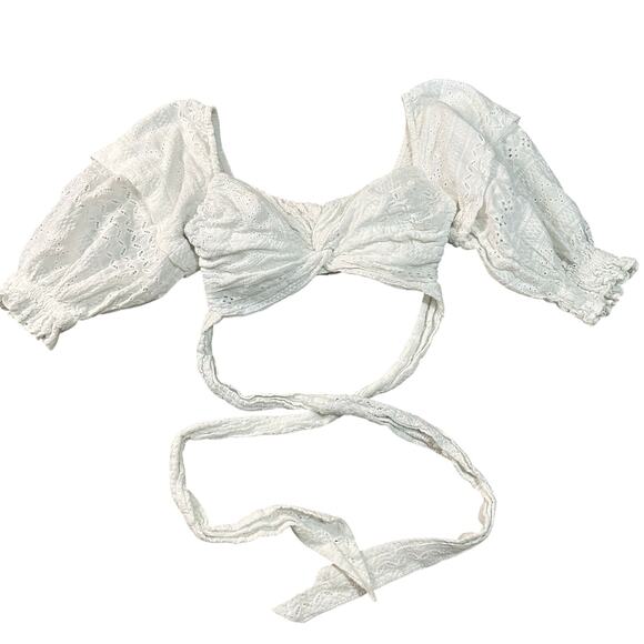 Marissa Webb Tops - MARISSA WEBB Women's White Eyelet Crop Top Size 2